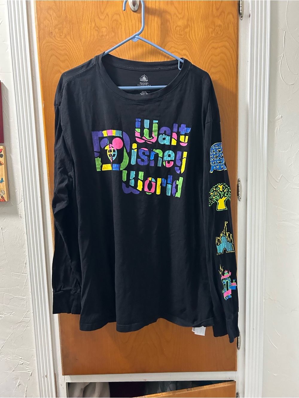 Disney World Black Long-Sleeve Graphic Tee